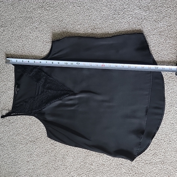 Express black satin lace tank top size small - Picture 3 of 7